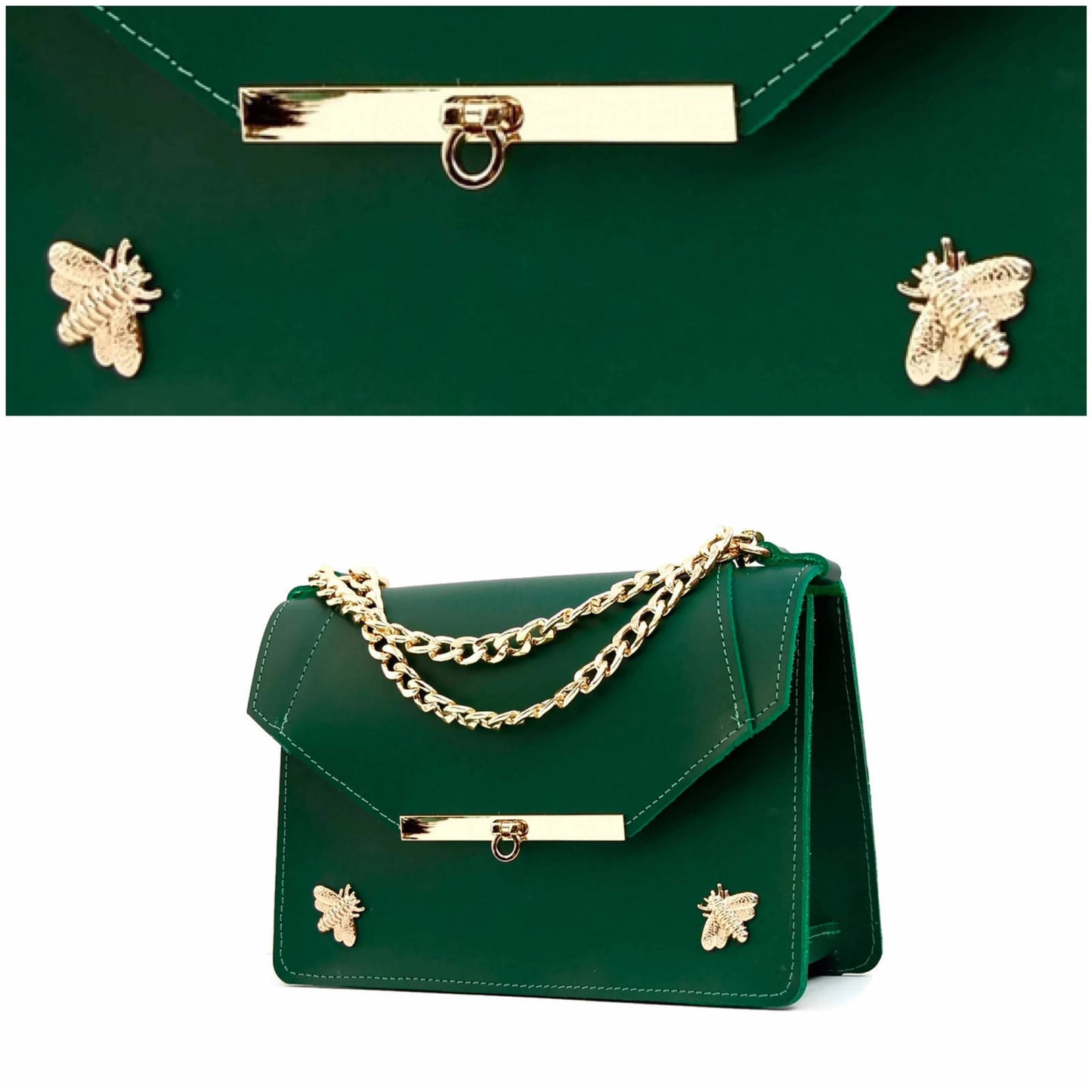 Gavi shoulder bag in emerald green