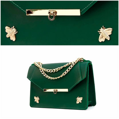 Gavi shoulder bag in emerald green