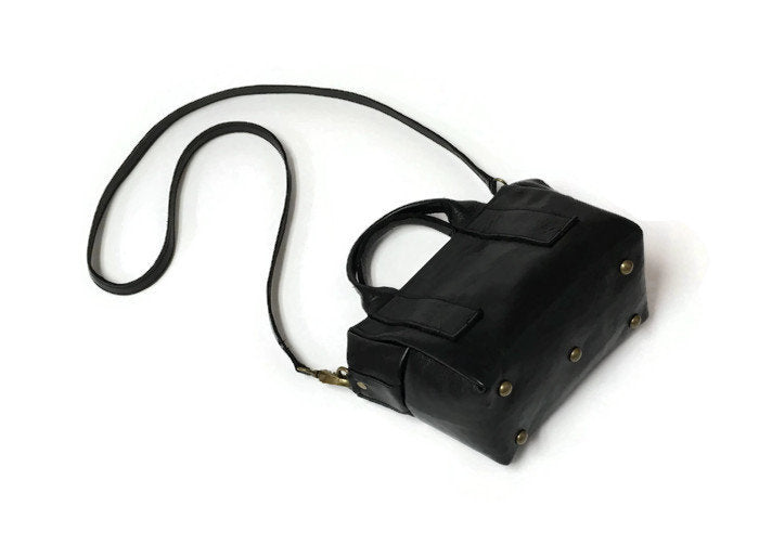 Mini box bag in black