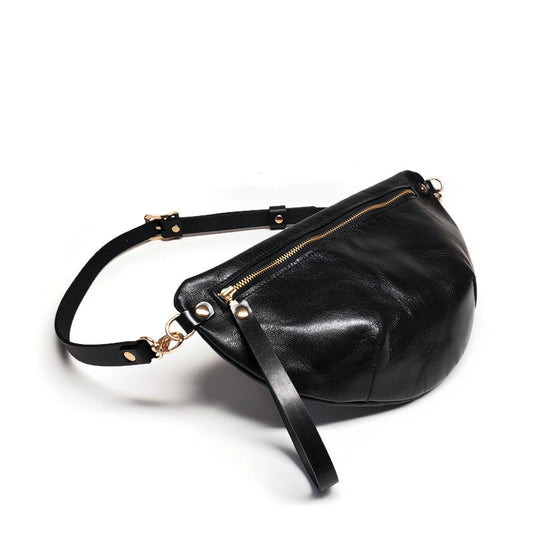Harper Belt Bag In Black Calfskin
