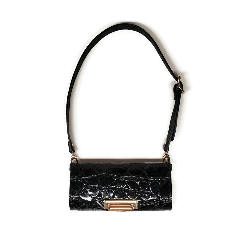 Black Patent Leather Romi Convertible Bag