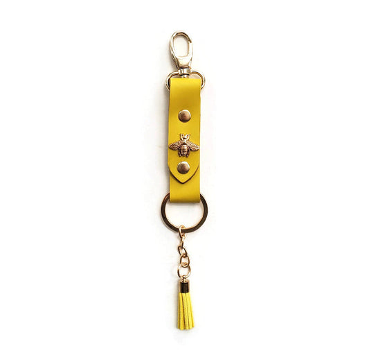 Dandelion Yellow Bee Keychain /  more colors available