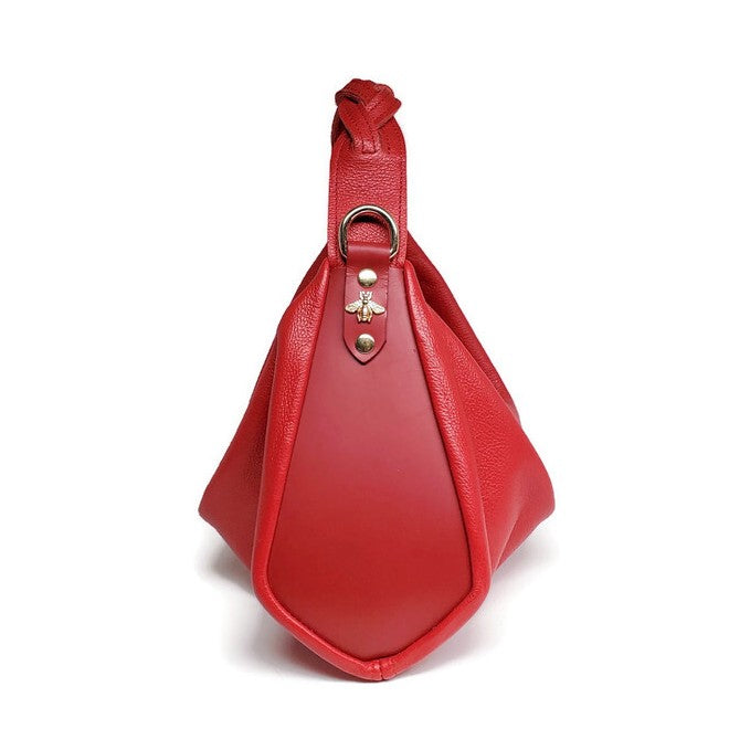 Melina Mini Hobo Handbag in Red