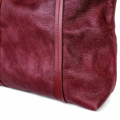 Tallulah Wrap Around Tote in Burgundy Red