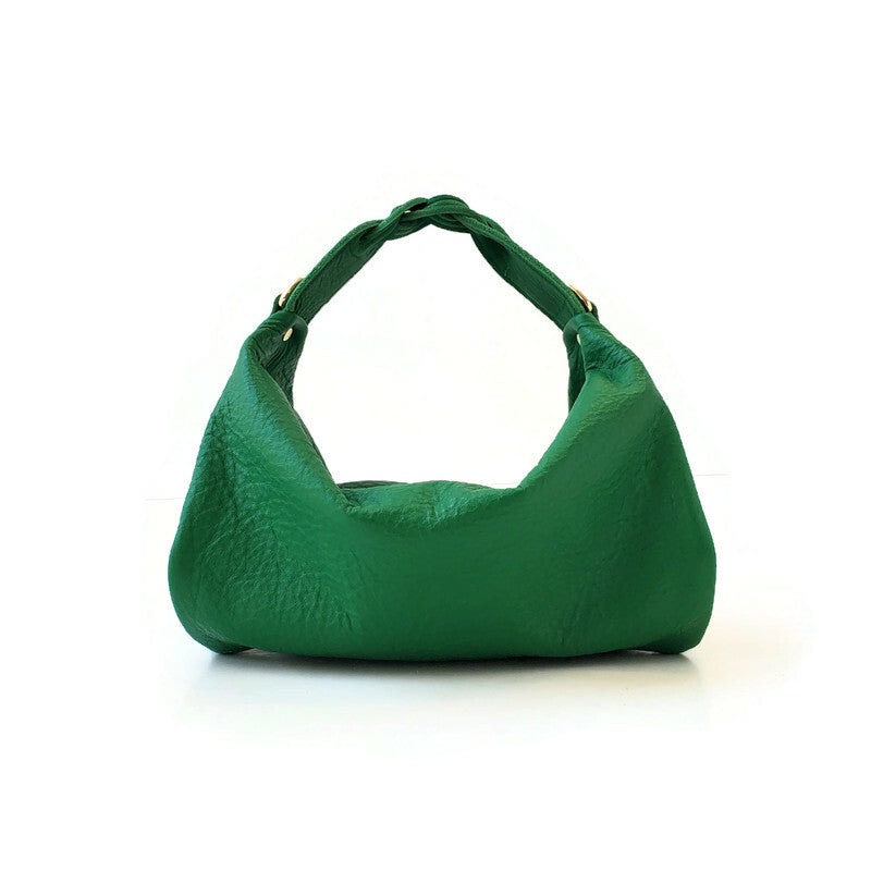 Melina Mini Hobo Handbag in Turf Green