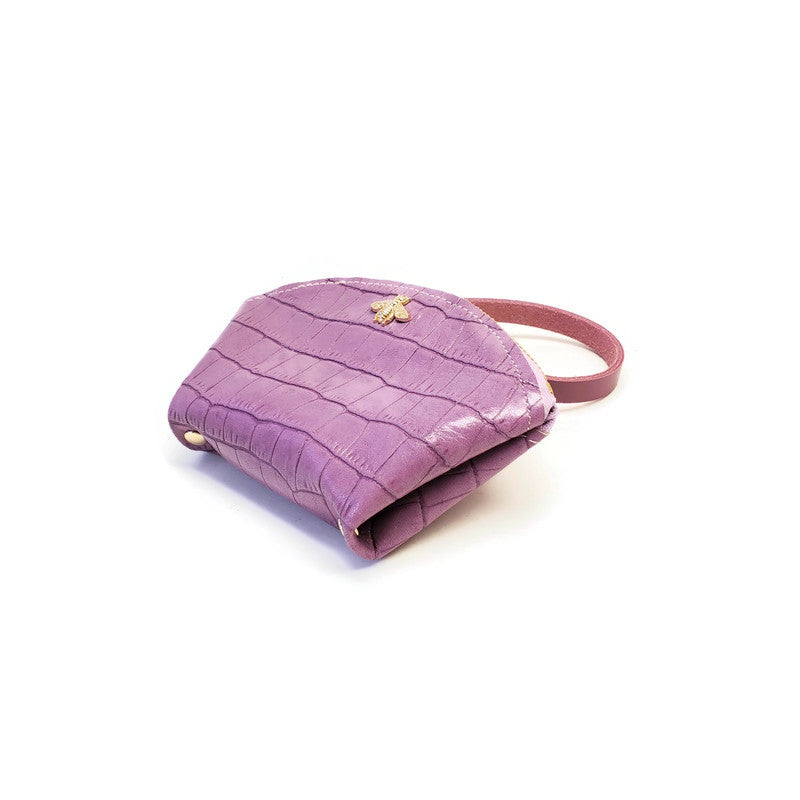 Fan Zip Wallet in Lilac
