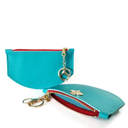 Bee wallet in turquoise
