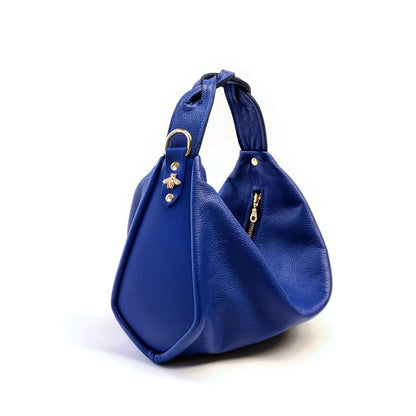 Melina Mini Hobo Handbag in Cobalt Blue