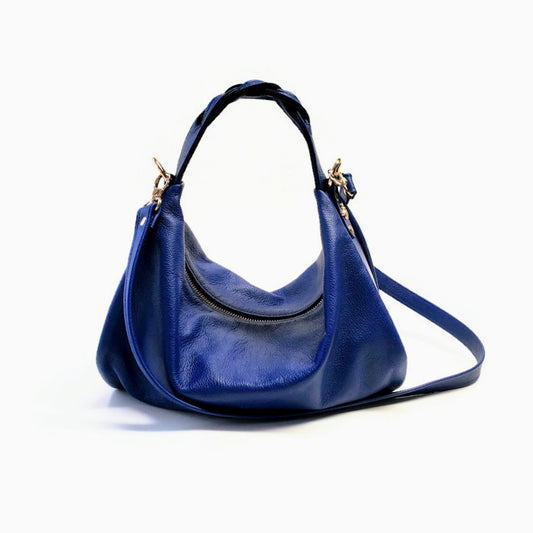 Melina Mini Hobo Handbag in Cobalt Blue