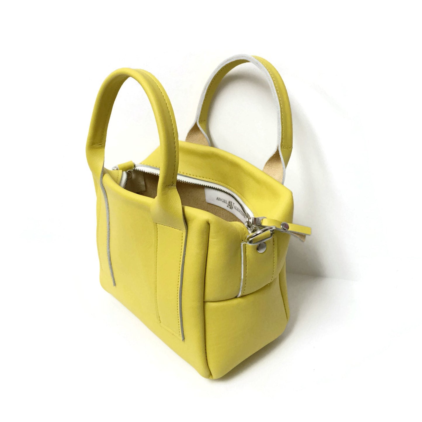 Box Bag in citron yellow