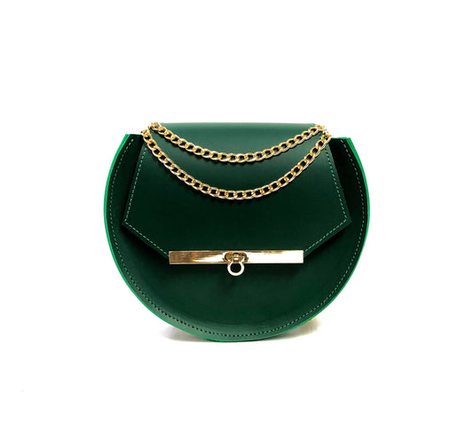 Loel mini crossbody bag in emerald green