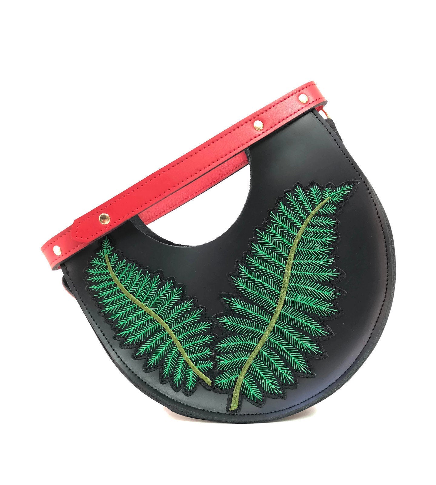 Mallory top handle in palm leaf